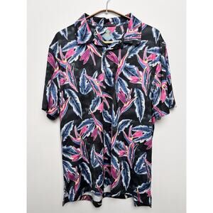 Chubbies Shirt Mens M Performance Polo‎ Birds Of Paradise Hawaiian Golf Beach